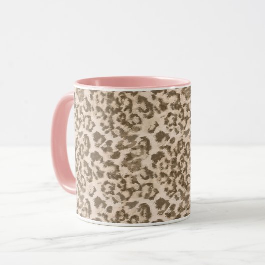Mug Empreinte de léopard beige (Devant gauche)