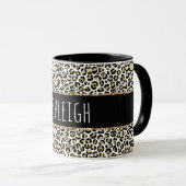 Mug Empreinte de léopard Black Gold (Devant droit)