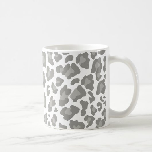 Mug Empreinte de léopard blanc et gris (Droite)