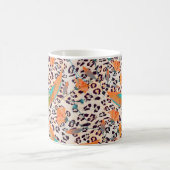 Mug Empreinte de léopard branché, oiseaux de paradis (Centre)