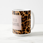 Mug Empreinte de léopard Brown chic (Devant droit)