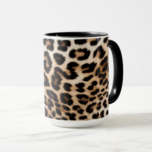 Mug Empreinte de léopard Brown Cream (Devant droit)