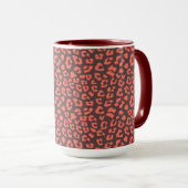 Mug Empreinte de léopard Brown de corail (Devant droit)