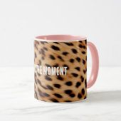 Mug Empreinte de léopard Brown de crème (Devant droit)