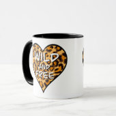 Mug Empreinte de léopard | coeur sauvage et libre | T- (Devant gauche)