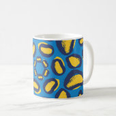 Mug Empreinte de léopard coloré, texture transparente. (Devant droit)