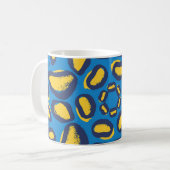 Mug Empreinte de léopard coloré, texture transparente. (Devant gauche)