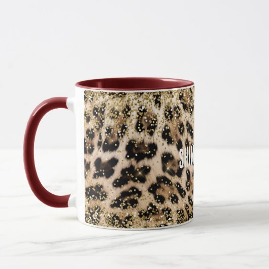 Mug Empreinte de léopard de crème glam Gold Parties sc (Gauche)