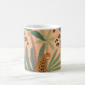 Mug Empreinte de léopard de la jungle : motif sans cou (Centre)