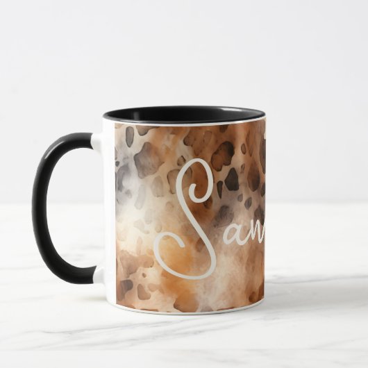 Mug Empreinte de léopard de la vache occidentale Abstr (Gauche)