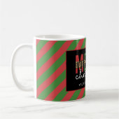 Mug Empreinte de léopard de Noël moderne Red Green Str (Gauche)