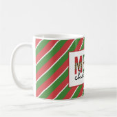 Mug Empreinte de léopard de Noël moderne Red Green Str (Gauche)