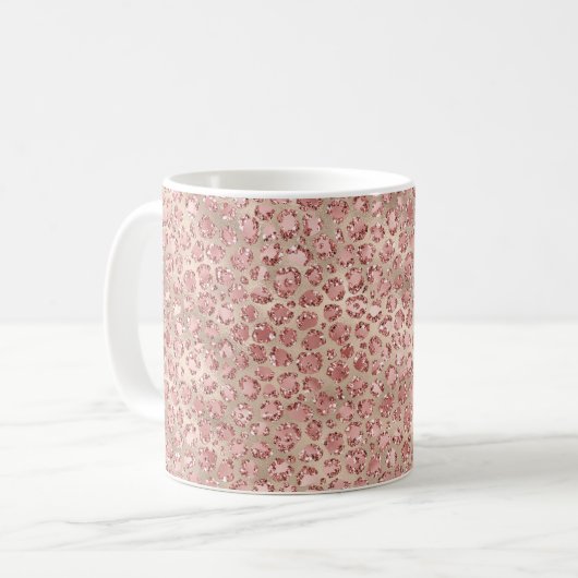 Mug Empreinte de léopard de Parties scintillant doré r (Devant gauche)