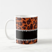 Mug Empreinte de léopard de parties scintillant orange (Gauche)