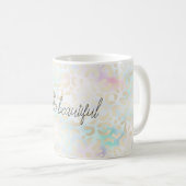 Mug Empreinte de léopard d'or à la menthe rose Aqua (Devant droit)