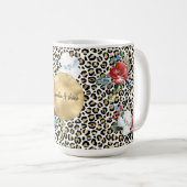 Mug Empreinte de léopard d'or Floral soumission person (Devant droit)