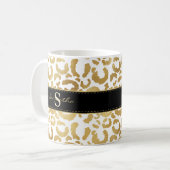 Mug Empreinte de léopard d'or personnalisé (Devant gauche)