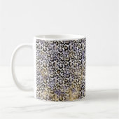 Mug Empreinte de léopard d'or violet (Gauche)