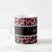 Mug Empreinte de léopard d'parties scintillant rose cl (Devant gauche)