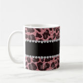 Mug Empreinte de léopard d'parties scintillant rose cl (Gauche)