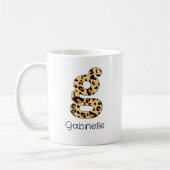 Mug Empreinte de léopard initial g minuscule et nom (Gauche)