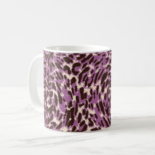 Mug Empreinte de léopard, Motif animal classique. (Devant gauche)
