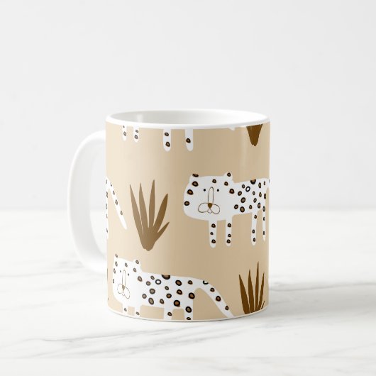 Mug Empreinte de léopard : Motif intemporel. (Devant gauche)