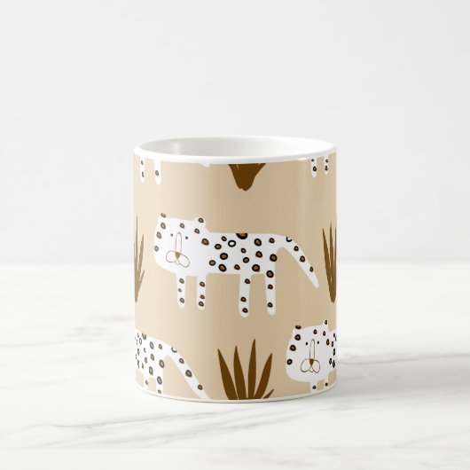 Mug Empreinte de léopard : Motif intemporel. (Centre)