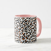 Mug Empreinte de léopard noir blanc Peach         (Devant droit)