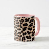 Mug Empreinte de léopard noir Brown crémeux (Devant droit)