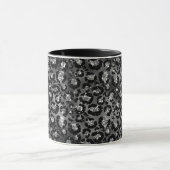 Mug Empreinte de léopard noir et gris argenté (Centre)