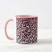 Mug Empreinte de léopard noir rose Ombre (Gauche)