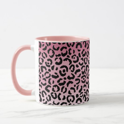 Mug Empreinte de léopard noir rose Ombre (Gauche)
