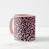 Mug Empreinte de léopard noir rose Ombre (Devant gauche)