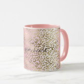 Mug Empreinte de léopard Ombre blanc rose        (Devant droit)