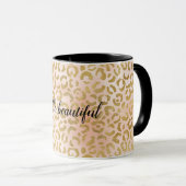 Mug Empreinte de léopard or rose pâle       (Devant droit)