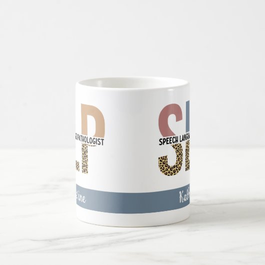 Mug Empreinte de léopard Pathologiste de la parole per (Centre)