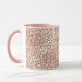Mug Empreinte de léopard Peach Rose Gold Blush Pink Gl (Gauche)