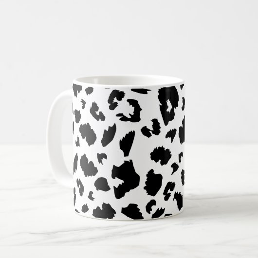 Mug Empreinte de léopard personnalisable (Devant gauche)