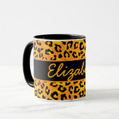 Mug Empreinte de léopard personnalisé (Devant gauche)