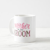 Mug Empreinte de léopard personnalisé Mère de Groom Ca (Devant gauche)