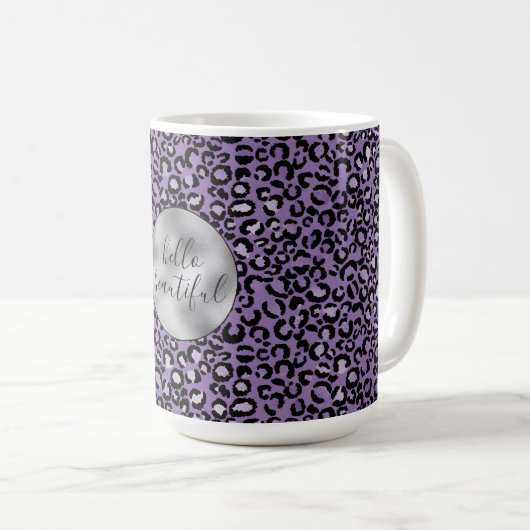 Mug Empreinte de léopard pourpre (Devant droit)