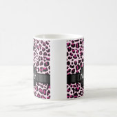 Mug Empreinte de léopard rose et monogramme (Centre)