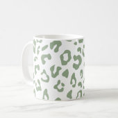 Mug empreinte de léopard Sage Green Poster de animal (Devant gauche)
