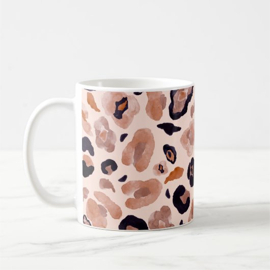 Mug Empreinte de léopard, sans soudure, arrière - plan (Gauche)