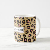 Mug Empreinte de léopard sauvage Boss Lady Monogram Ca (Devant droit)