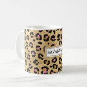 Mug Empreinte de léopard sauvage Boss Lady Monogram Ca (Devant gauche)