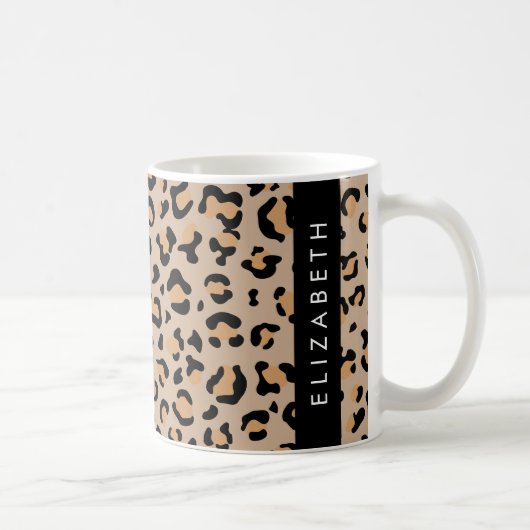Mug Empreinte de léopard, Spots, Leopard Brown, Votre (Droite)