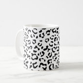 Mug Empreinte de léopard, Spots, Noir Et Blanc, Votre (Devant gauche)