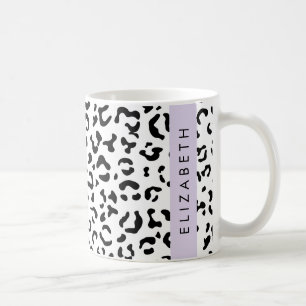 Mug Empreinte de léopard, Spots, Noir Et Blanc, Votre